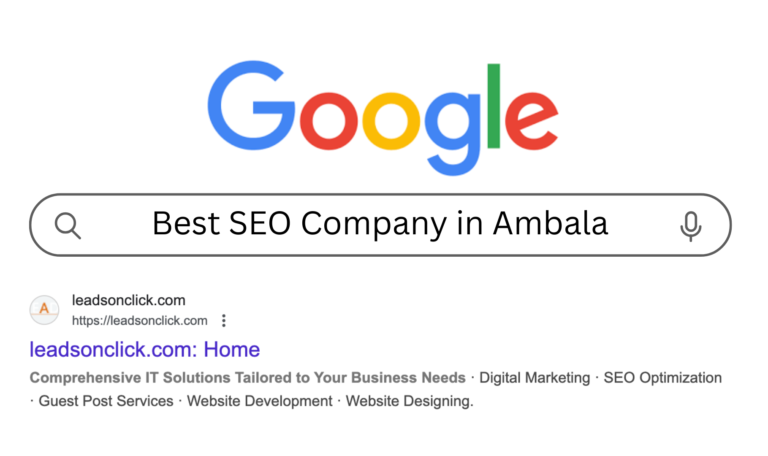 BEST SEO COMPANY IN AMBALA